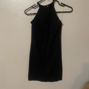 Elegant Black Halter Dress